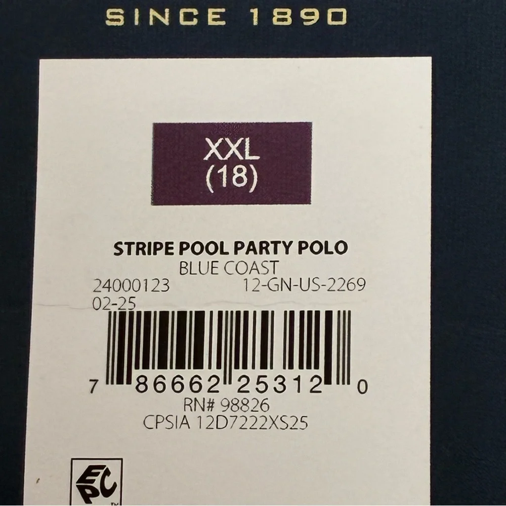 US Polo Boys Striped Jersey Polo Shirt Size XXL (18) New with Tags